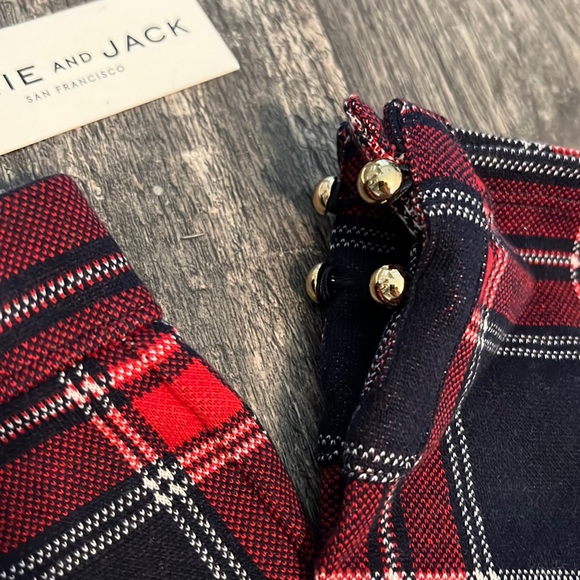 Janie & Jack size 7 girls Tartan button cuff pant new leggings - Picture 2 of 4